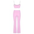 thumbnail image 6 of Kaemgyyd Womens 2 Piece Workout Sets Cropped Spaghetti Strap Top with Flare Wide Leg Sweatpants Tracksuit Casual Yoga Outfits, 6 of 6