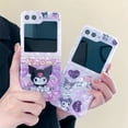 thumbnail image 2 of Funda de teléfono para Samsung Galaxy Z Flip 3, 4, 5, carcasa bonita Kuromi, Hello Kitty, Mickey, Sanrio Edge, cubierta trasera, 2 of 5