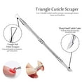 thumbnail image 5 of Cuticle Pusher, 3PCS Gel Nail Polish Cuticle Remover Nail Cuticle Pusher Stainless Steel Manicure Pedicure Tools Metal Cuticle Peeler Scraper for Fingernails and Toenails, 5 of 6