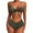 Army Green, variant on Efsteb Womens High Waisted Bikini Sets Beach Bikini Solid Color Summer V Neck Bathing Suit High Waist Two Piece Swimsuits Swimwear (Hot Pink,M)