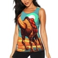 thumbnail image 1 of Fotbe Cool Camel Oasis Vibes Blusas Sin Mangas para Mujer – Estilo Casual, Corte Suelto, Slim-Fit, Cuello Redondo Deportivo, Tops de Verano para Gimnasio y Yoga-Large, 1 of 7