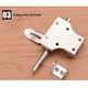thumbnail image 4 of Inteprter Pestillo de cerradura de puerta de acero inoxidable, componentes de bloqueo de seguridad para el hogar, accesorio de Hardware de barril Decoración del hogar 8 en Inteprter HA081032-03, 4 of 6
