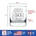 thumbnail image 4 of Bevvee Whiskey Rocks Glass 10.25 oz Cheers 50 Years Gifts for a 50th birthday party Glassware & Drinkware, 4 of 4