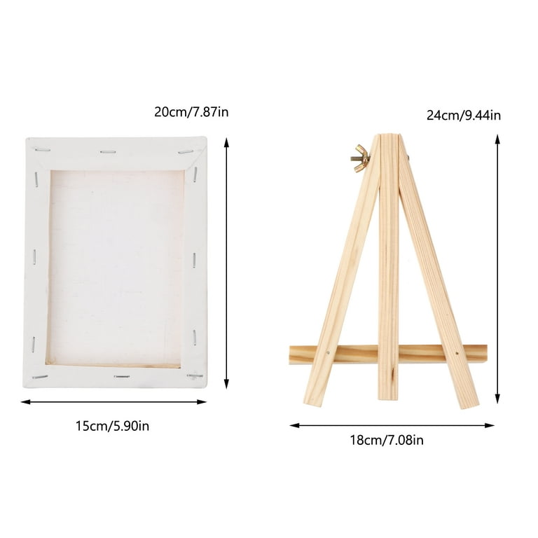 VILLCASE 10 Sets Drafting Board Display Easel Art Canvases Painting Kit  Mini Canvas Boards Art Easel Blank Canvas Mini Easel Artist Easels for