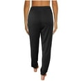 thumbnail image 3 of Summer Savings Clearance! AKAFMK Women's Solid Activewear Jogger Track Cuff Sweatpants Black, 3 of 4