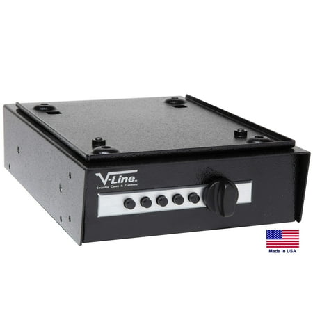 

V-Line 2597-S Desk Mate Keyless Security Box with Quick Release Mounting Bracket (Black)