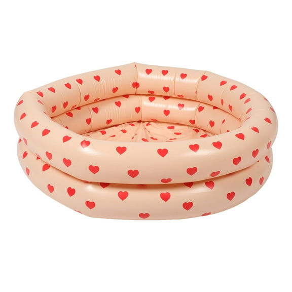 BESTYASH Inflatable Pool for Adults Beige Portable Tub with Easy Setup and Foldable Storage