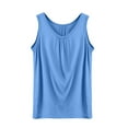 thumbnail image 6 of BILIKEYU Summer Tank Tops for Women Loose Fit Pleated Square Neck Sleeveless Tops Curved Hem Flowy, Women'S Summer Tops, Flowy Tank Tops For Women, Flowy Shirts For Women, 6 of 6