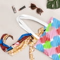 thumbnail image 5 of YFYANG Reusable Cotton Canvas Tote Shopping Bag, Colorful Love Lines Washable Portable Grocery Bag for Daily Travel, 5 of 8