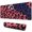 Pink and Black-1, variant on Long Mouse Pads for Desk,Pink and Black Of Leopard Print Desk Mats on Top Of Desks, Desk Mouse Pad Extra Large with 3mm Non-Slip Base and Stitched Edge for Gaming,Office,Work,Home 31.5"x11.8"