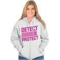 thumbnail image 5 of Breast Cancer Detect & Protect Zip Hoodie Sweatshirt Women Brisco Brands S, 5 of 6