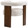 thumbnail image 4 of Meridian Furniture Barrel Cream Boucle Fabric Dining Chair, 4 of 8