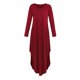 thumbnail image 4 of Vestido largo maxi Colco Rojo S Mujer con dobladillo de manga larga cuello en V suelto, 4 of 8