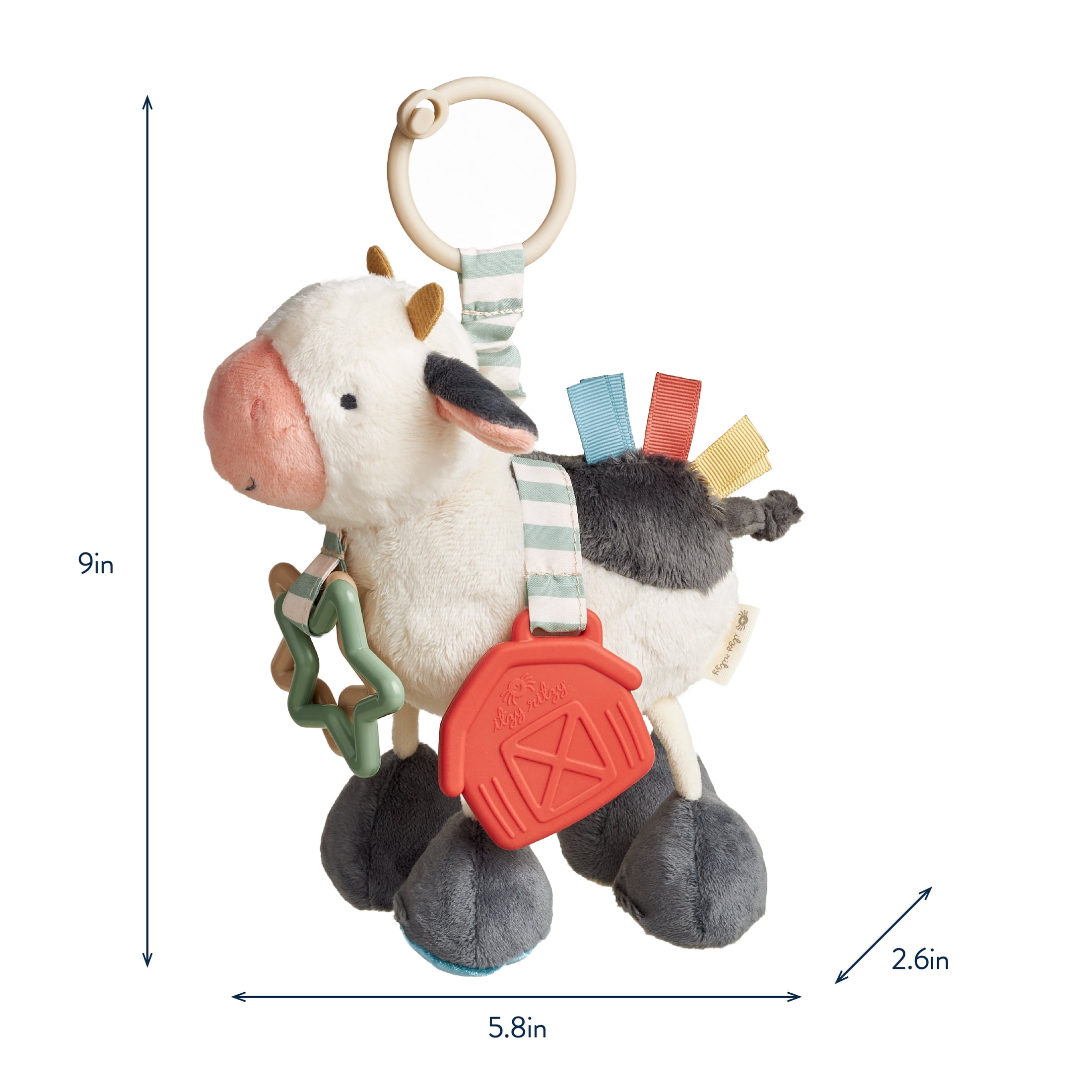 Itzy Ritzy Link & Love™ Stroller and Car Seat Activity Plush Cow