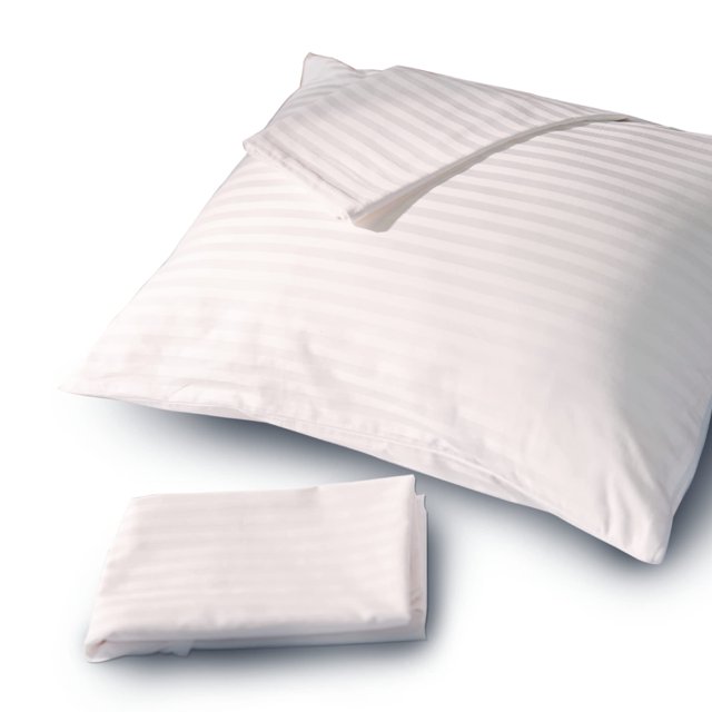 Feelathome Funda De Almohada 100% Algodón Con Fundas Impermeables Con Cremallera - 30 X 20 Pulgadas (Paquete De 4 Queen) - Funda De Almohada Silenciosa - Fundas De Almohada Con Cremallera