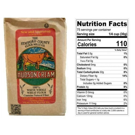 Hudson Cream 100% White Whole Wheat Flour 5 LB