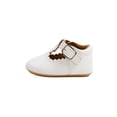 thumbnail image 5 of CHENGYU Infants Girl Leather Walking Anti-Slip Hollow-out Ruffle Shoes, 5 of 6