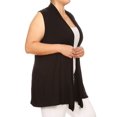thumbnail image 2 of Women's Plus Size Open Front Sleeveless Vest Loose Fit Casual Solid Office Wear, 2 of 6