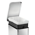 thumbnail image 2 of simplehuman Profile Step Trash Can Stainless Steel 2.6 Gallon (CW1898), 2 of 5