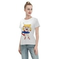 thumbnail image 4 of T-Shirt Basique à Manches Courtes pour Femmes Sailor Moon Édition Q Tsukiha, 4 of 6