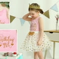 thumbnail image 2 of Younger Tree Baby Girl Birthday Dress Outfits Sleeveless Princess Party Tutu Skirt Summer Clothes Set for 2-3T, 2 of 7