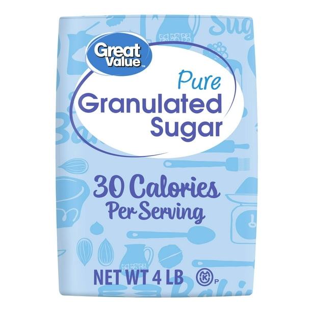 Great Value Pure Granulated Sugar, 4 lb - Walmart.com - Walmart.com