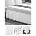 thumbnail image 6 of Grey Striped Queen Size Flat Sheet, Wrinkleproof & Fadeproof Cooling Flat Bed Sheet Only, Minimalist Farmhouse Stripe Breathable Soft Bedding Top Sheets 90 x 102 Inches, 6 of 8