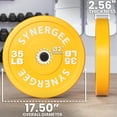 thumbnail image 3 of Synergee Color Bumper Plates Strength Conditioning Workouts Weightlifting 35lbs Single, 3 of 7