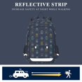 thumbnail image 5 of FORMRS Kids Backpack for School Unisex 17" Casual Bookbag Travel Daypack with Compartment Pockets, Navy Blue Cartoon Robot Pattern, 5 of 7