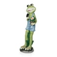 thumbnail image 5 of Alpine Corporation 31"H Gardener Frog Statue Décor for Garden & Patio, 5 of 12