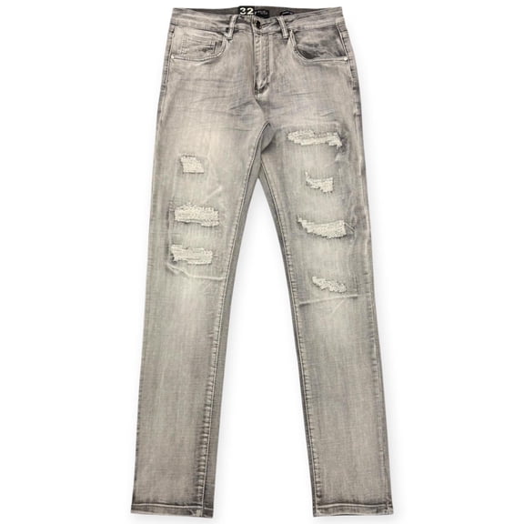 Waimea Men Skinny Denim Jeans (Grey Wash)