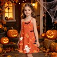 thumbnail image 2 of LIIPEE Girls Halloween Graphic Nightgown Spaghetti Strap Sleep Dress Kids Cozy Sleepwear 5-14 Years, 2 of 5