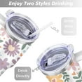thumbnail image 5 of 40oz Daisy Tumbler with Handle & Straw, Stainless Steel Insulated Cup, Leak Proof Travel Mug, Keeps Drinks Hot/Cold, Nurse Coffee Cup, Gifts for Women Men, 5 of 7