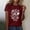 Red, variant on Tittly T Shirts for Women Spring Tops for Women Girl's Trip 2025 T Shirt Women's Fashion Round Neck Casual Short Sleeves Graphic Tees Tshirts Shirts Black L