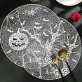 thumbnail image 4 of Gold Halloween Pumpkin Placemat - 14.96x14.96in PVC Table Mat for Restaurant & Home Decor - Waterproof, Heat-Resistant & Anti-Slip Party Tableware for Halloween, Thanksgiving & Fall Decorations, 4 of 6
