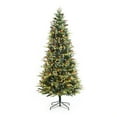 thumbnail image 6 of LuxenHome 7.5Ft Pre-Lit and Light Flocking Full Artificial Christmas Tree with Metal Stand, 6 of 14
