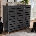 thumbnail image 3 of Bowery Hill Engineered Wood Dark Gray Shoe Cabinet Rectangular Ventilated Unassembled, 3 of 10