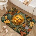thumbnail image 3 of 1pc Sun with Floral Surroundings Absorbent Non-Slip Bathroom Thickened Flannel Rug Decor,Soft,Quick Drying,Suitable For Indoor/outdoor Use,Bathrooms,Bedrooms,Kitchens,Terrace,Laundry Rooms,16"x24", 3 of 9