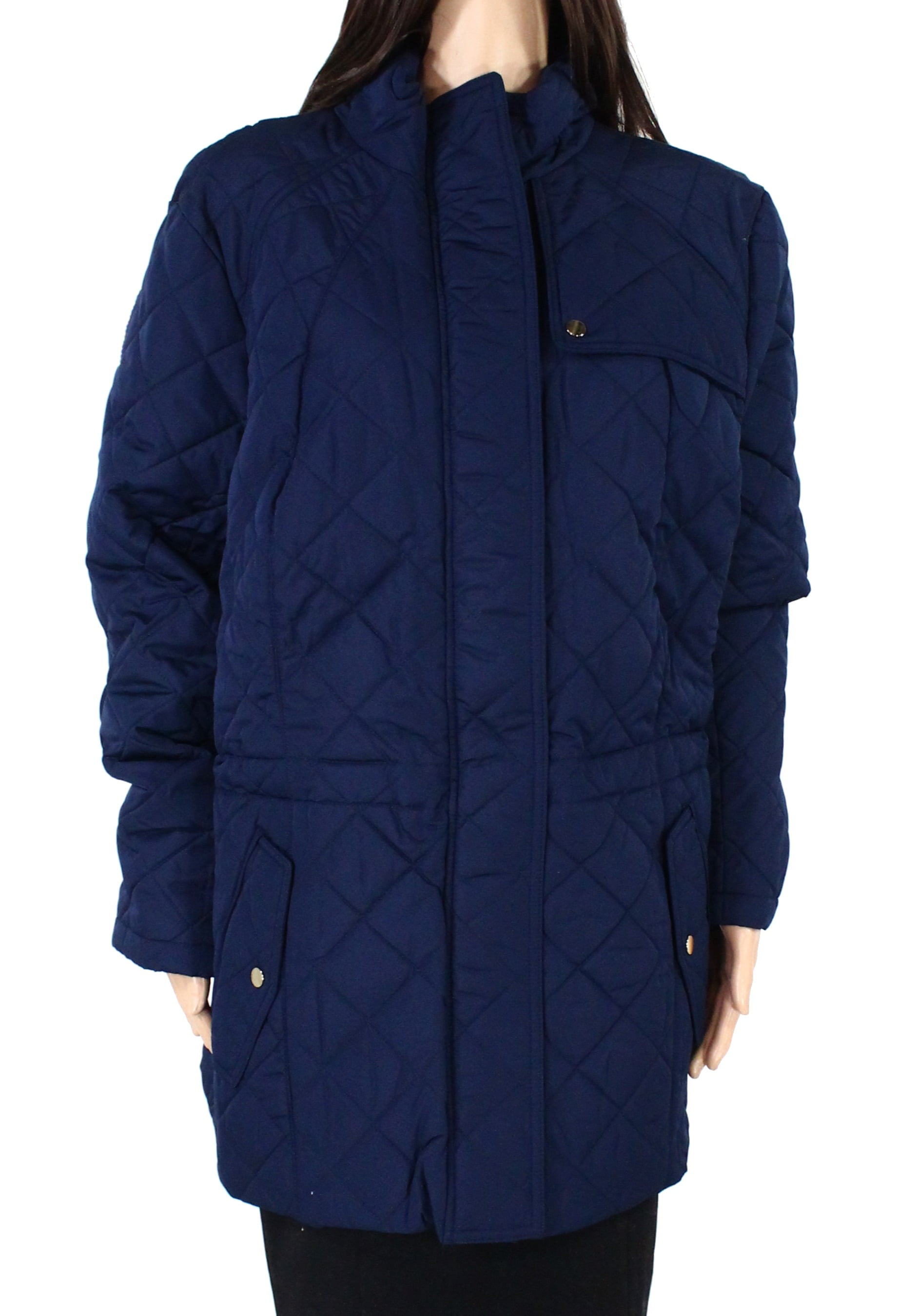 Charter Club Charter Club Quilted ZipFront Jacket Blue Walmart
