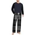thumbnail image 2 of RYDCOT Men’s Pajama Set Pajamas for Men 2 Piece PJ Set with Cotton Knit Men Pajama Pants and Long Sleeve T-Shirt Dark Gray, 2 of 7