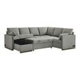 thumbnail image 6 of Serta Ellison Convertible Sectional sofa in Light Gray Fabric Upholstery, 6 of 14