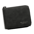 thumbnail image 1 of Cartera de Cuero Mate Belug Con Monedero cierre para Hombre negro, 1 of 5