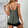 thumbnail image 5 of Neewe Women's Basic Tank Tops Cami Tank Summer Sleeveless Tops Round Neck Camisole Pleated Shaping Top-Gray 3XL, 5 of 6