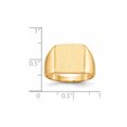 thumbnail image 5 of 14k Yellow Gold Polished Mens Signet Ring Size 10 Ring for Men - 4.8 Grams, 5 of 6