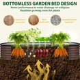 thumbnail image 6 of VEIKOUS 17"H Outdoor Raised Garden Bed, 9-in-1 Galvanized Metal Planter Box for Vegetables, Fruits, Flowers, Rustic, 6 of 11