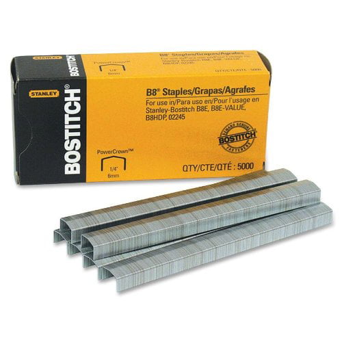 3/8 Inch Box of 5000 Bostitch B8 PowerCrown Staples 