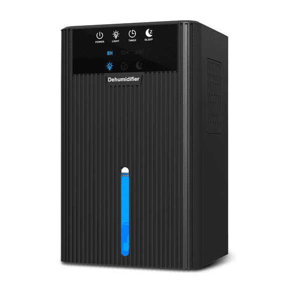 Hsfviop Home Dehumidifier,95oz Water Tank,Auto Shut‑Off 900 Sq. Ft.10‑Color LED Light,Black