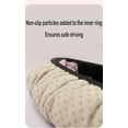 thumbnail image 4 of Car Steering Wheel Cover 38 cm Fits Most Vehicles Fluffy Plush Cute Panda Ears Steering Wheel Cover for Women, Beige, 4 of 7