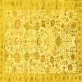 thumbnail image 1 of Ahgly Company Machine Washable Indoor Square Persian Yellow Traditional Area Rugs, 7' Square, 1 of 4