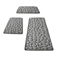 thumbnail image 2 of PoyoKee 3pcs Soft Bathroom Rugs, Sponge Density Pebbles Bath Mat, Non-Slide Absorbent Bathroom Rug for Laundry, Bath Mats Home Decor, 2 of 6